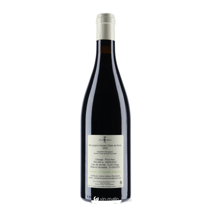 Jeremy Recchione Bourgogne Hautes Cotes De Nuits Rouge 2022