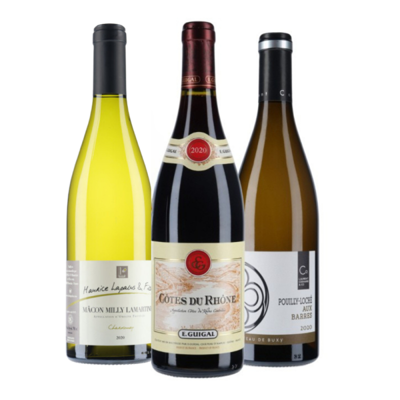 Coffret vins "Flacons canons" 3 bouteilles de vins blanc| Vin-Malin.fr