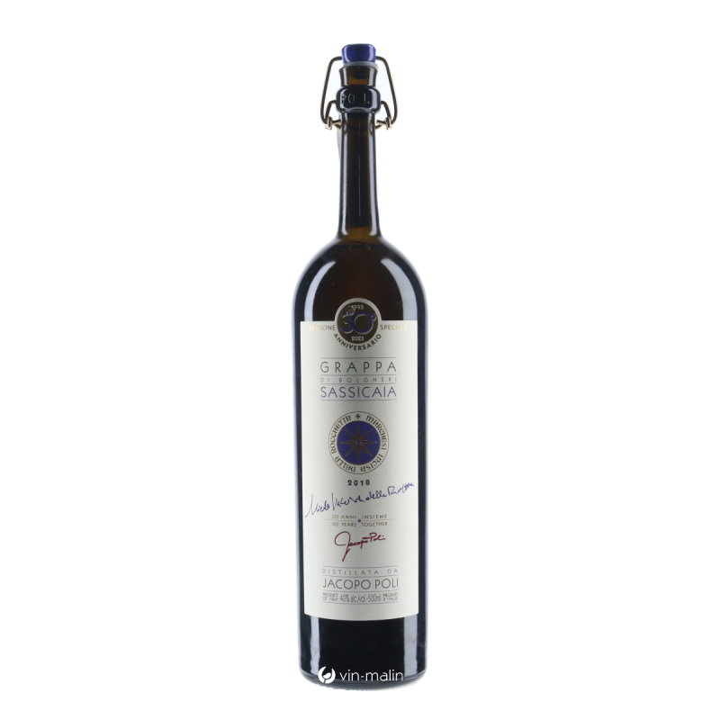 Poli Jacopo Grappa Di Sassicaia 40° - vin Italie | Vin-malin