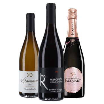 Coffret Les Classiques des Fêtes – Sancerre, Mercurey & Champagne Rosé | Vin-malin