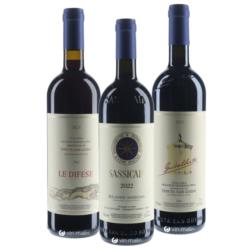 Coffret Tenuta San Guido – Sassicaia, Guidalberto & Le Difese | Vin-malin