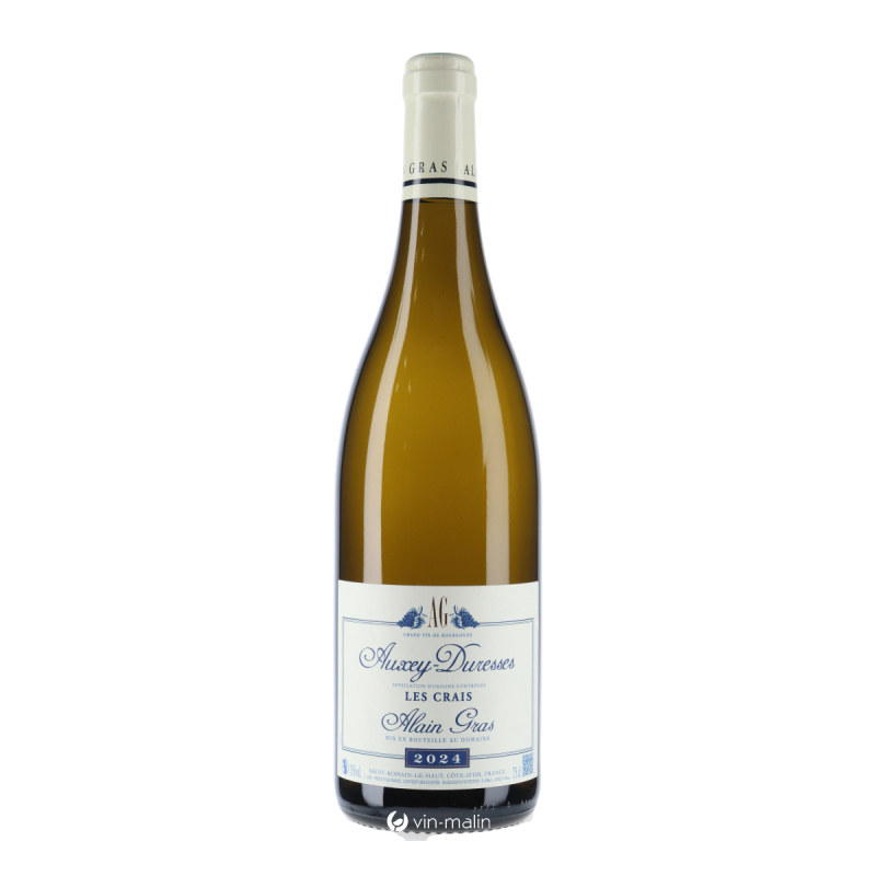 Achat Auxey-Duresses Les Crais 2024 Alain Gras blanc fin | Vin Malin
