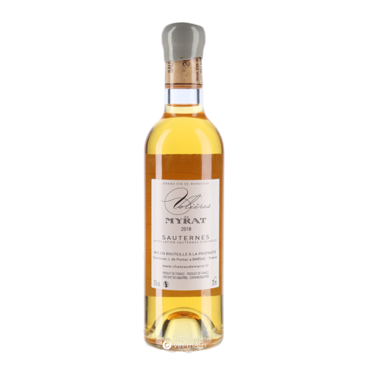 Château De Myrat Sauternes "Volières De Myrat" Blanc 2018 demi-bouteille Château De Myrat Sauternes "Volières De Myrat" Blanc 2018 demi-bouteille