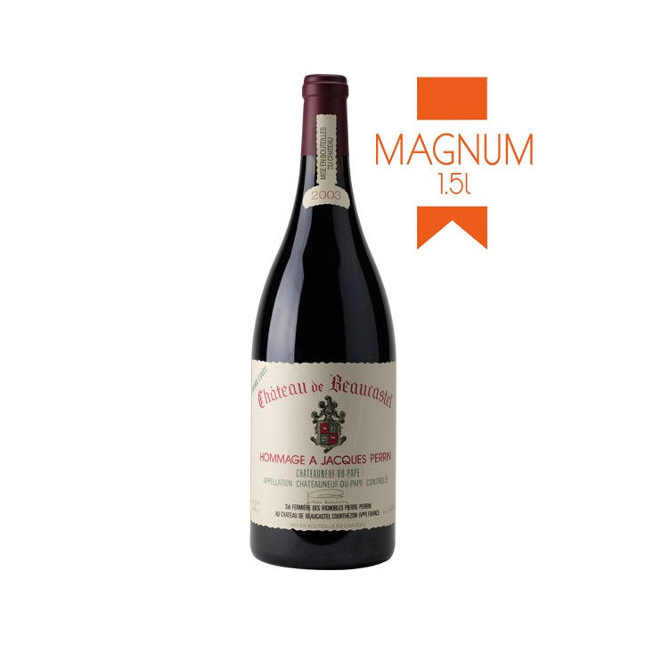 Château de Beaucastel "Hommage à Jacques Perrin" Châteauneuf-du-Pape 2003 MAGNUM Château de Beaucastel "Hommage à Jacques Perrin" Châteauneuf-du-Pape 2003 MAGNUM