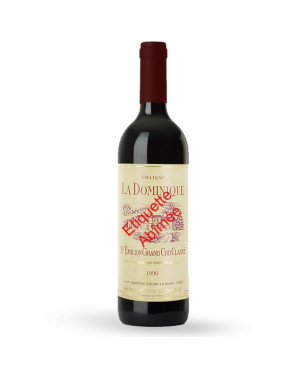 Château La Dominique 1990 Vieille Etiquette Niveau Bas