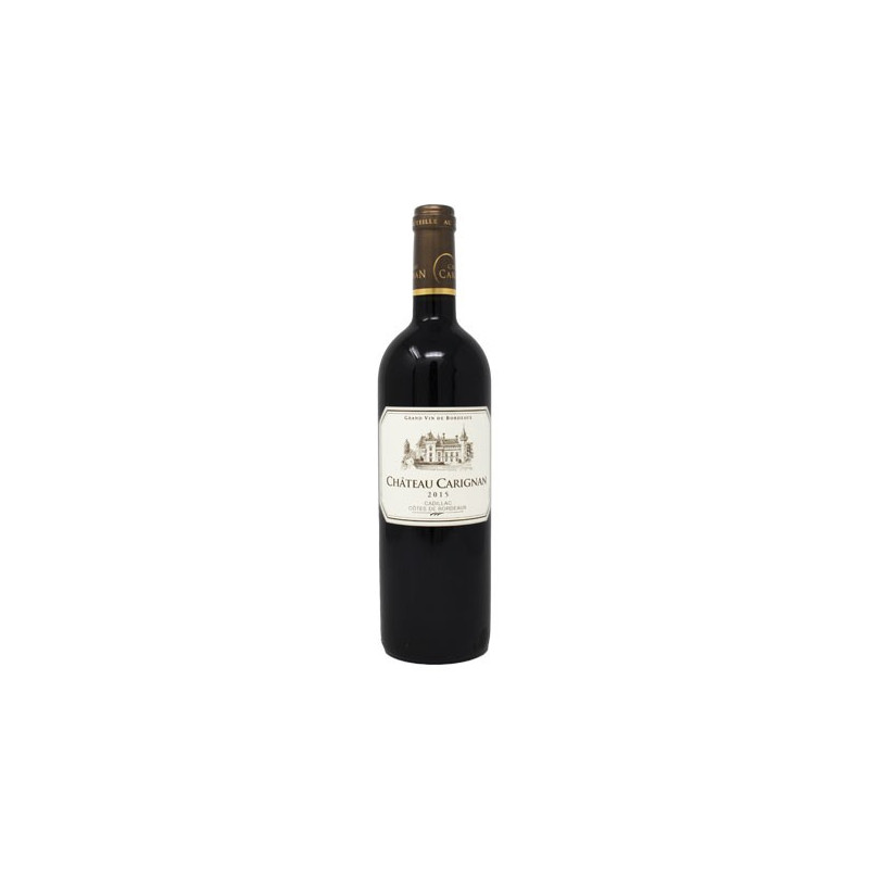 Château Carignan Côtes de Bordeaux Cadillac rouge 2015 