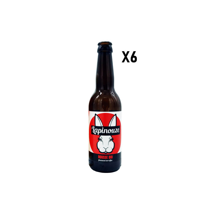 Lapinouze bière rousse bio - caisse de 6 Lapinouze bière rousse bio - caisse de 6