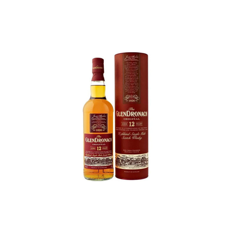 Whisky GlenDronach Single Malt 12 ans Original 43% - Écosse