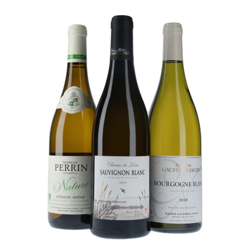 Coffret vins "Flacons canons" 3 bouteilles de vins blanc| Vin-Malin.fr
