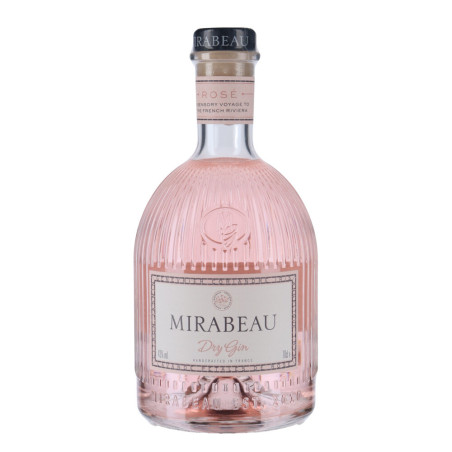 Mirabeau Dry Gin Rosé 43° - Gin rosé produit en France | Vin-Malin.fr