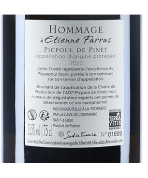 Hommage à Etienne Farras - Cave de l'Ormarine - Vin du Languedoc 