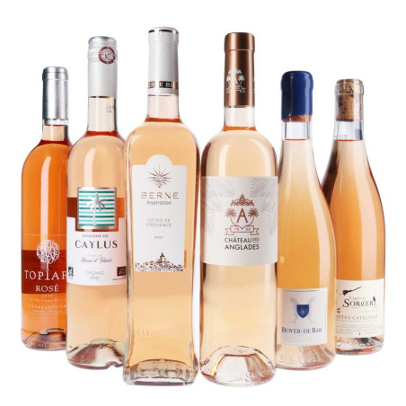 Coffret "Vins rosés découverte" 6 bouteilles vins rosés | Vin-malin.fr