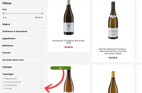 Vin blanc sec sur Vin Malin