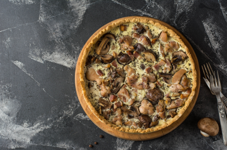 Recette Tarte fine aux cèpes et au parmesan