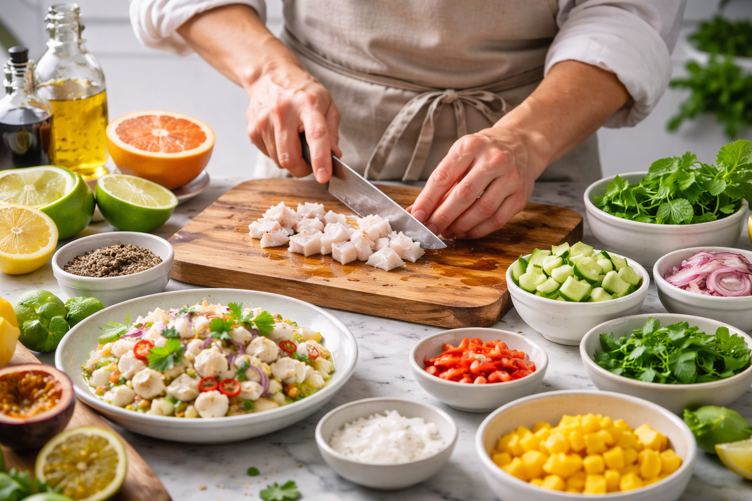 Ceviche de bar et de dorade : l’art subtil des accords mets & vins