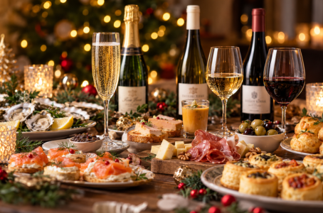 Apéritif de Noël : quel vin servir avec les amuse-bouches ?